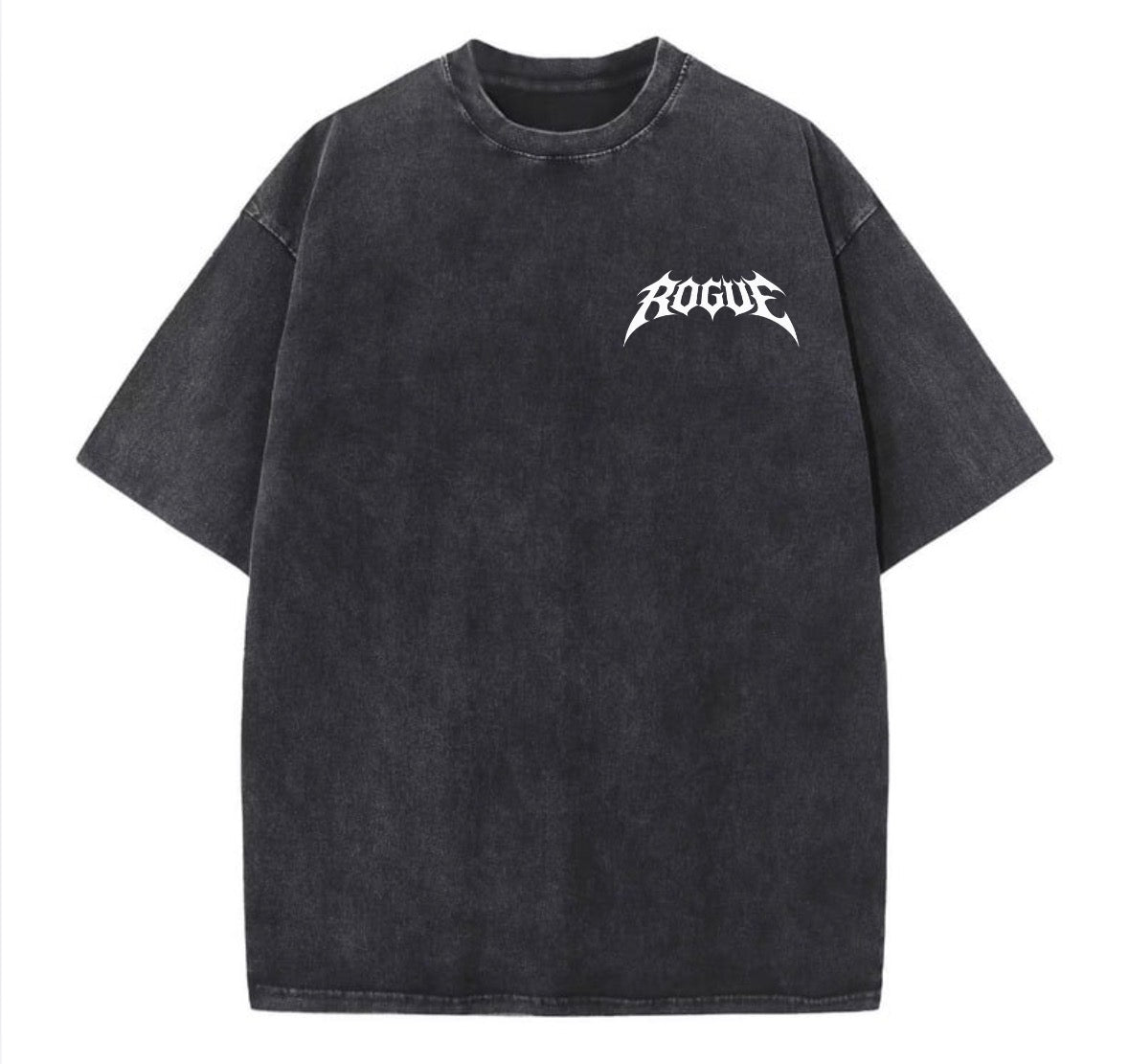 Washed black rogue moto shirt